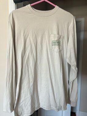 Men's Long-Sleeve Pocket Tee — Light Cream